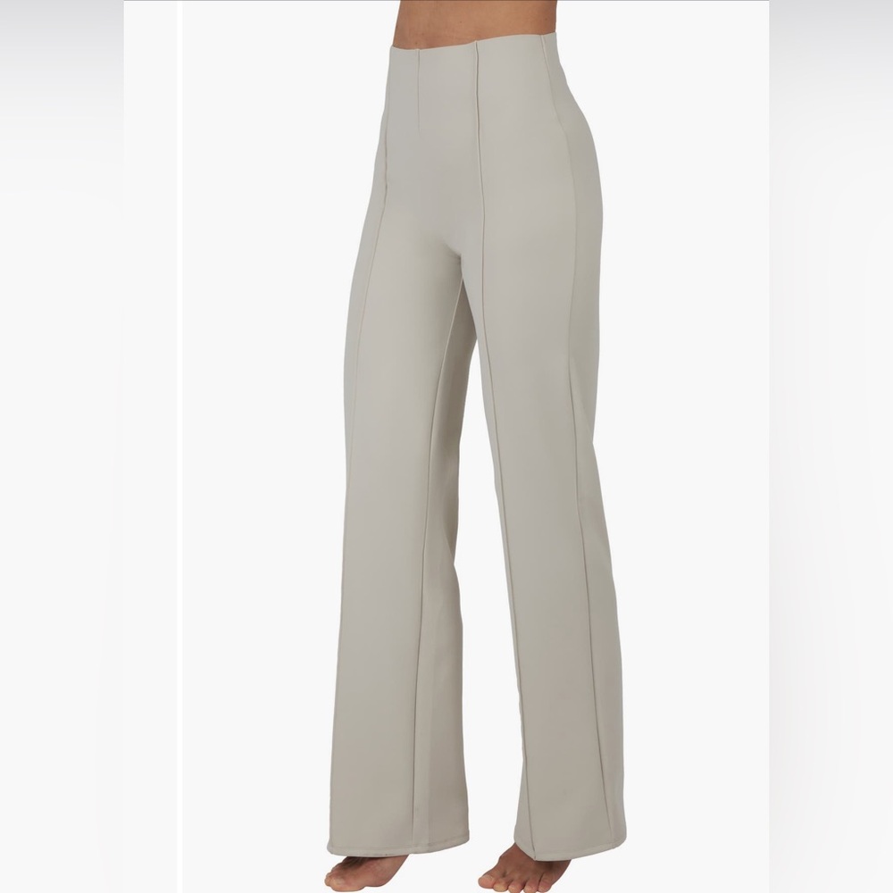 Yogalicious Cream Wide Leg Pants